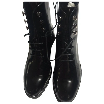 Pre-owned Dior Black Leather Ankle Boots