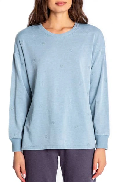 Shop Pj Salvage Peace Sweatshirt In Soft Moss