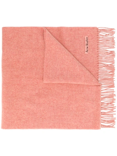 Shop Acne Studios Narrow Wool Scarf In Pink
