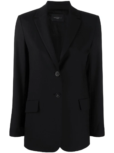 Shop Antonelli Fitted Single-breasted Blazer In Black