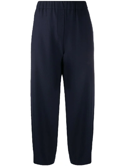 Shop Antonelli Elasticated Waist Trousers In Blue