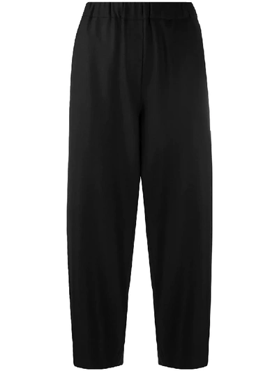 Shop Antonelli Elasticated Waist Trousers In Black