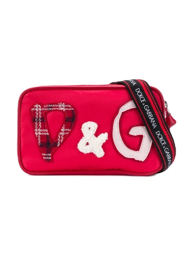 Shop Dolce & Gabbana Dg Patch Belt Bag In Red