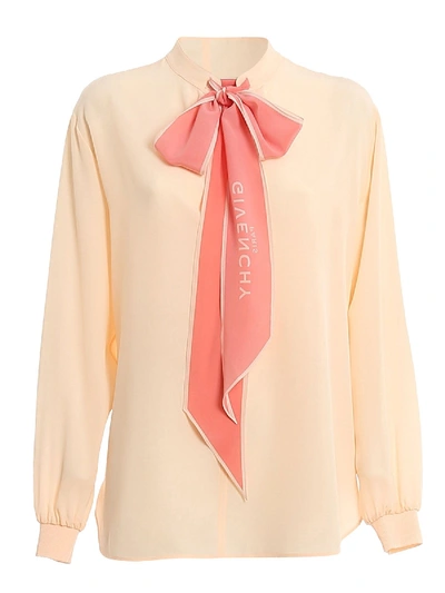 Shop Givenchy Bow Blouse In Pink