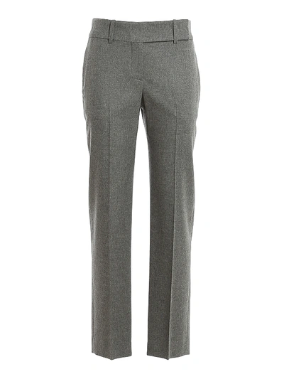 Shop Ermanno Scervino Melange Wool Pants In Grey