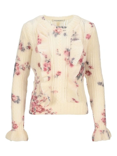 Shop Philosophy Di Lorenzo Serafini Floral Patterned Sweater In Cream