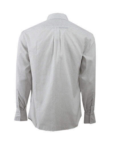 Shop Brunello Cucinelli Stripe Spread Collar Shirt