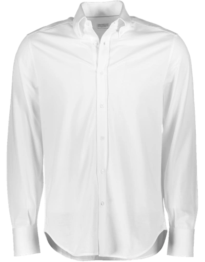 Shop Brunello Cucinelli Button Down Jersey Shirt