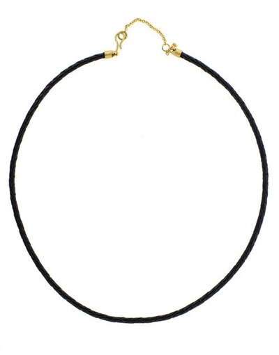 Shop Jorge Adeler Braided Black Leather Cord Necklace
