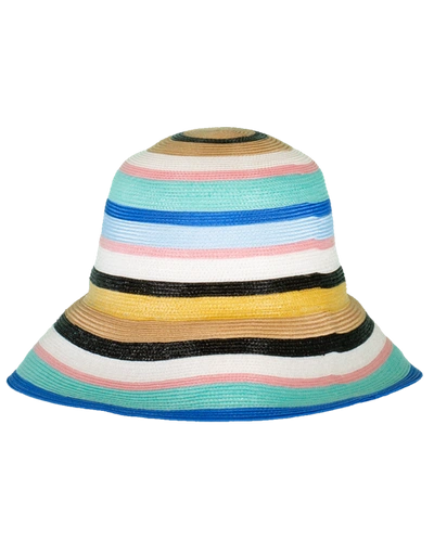 Shop Emilio Pucci Multi Color Striped Hat