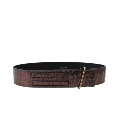 Shop Lanvin Python Metal Belt