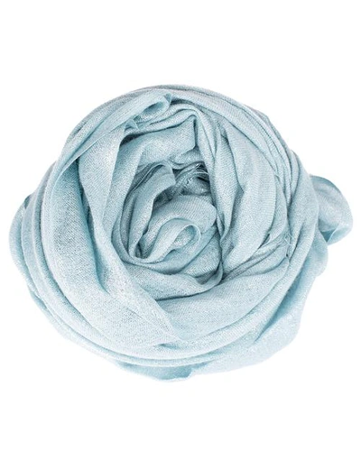 Shop Brunello Cucinelli Aqua Cashmere Blend Scarf