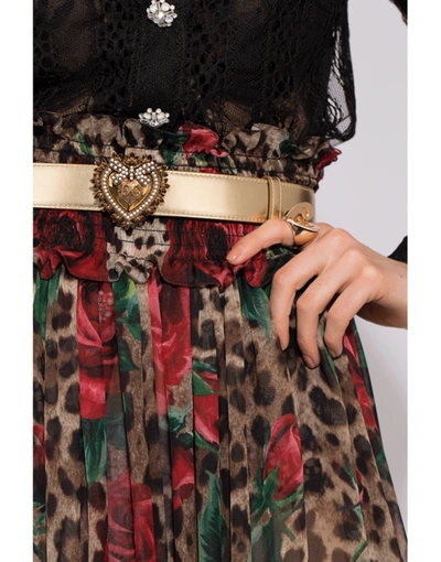 Shop Dolce & Gabbana Gold Devotion Belt