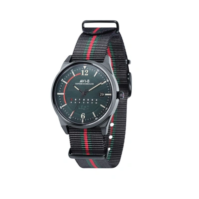 Shop Avi-8 Red And Black Hawker Hurricane Watch In Red/blk