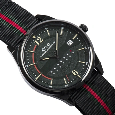 Shop Avi-8 Red And Black Hawker Hurricane Watch In Red/blk