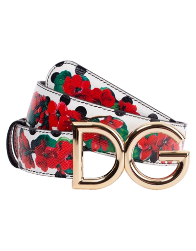 Shop Dolce & Gabbana Reversible Print Leather Belt