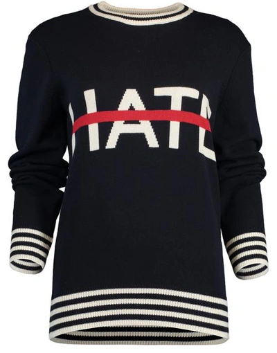 Shop Michael Kors No Hate Itarsia Crewneck Sweater