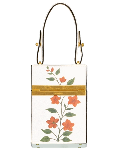 Shop Oscar De La Renta Floral Alibi Box Top Handle Bag