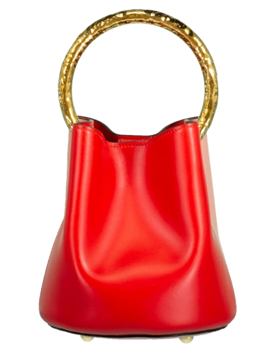 Shop Marni Pannier Two-tone Bucket Bag In Tulip