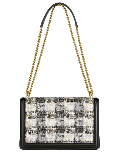 Shop Dolce & Gabbana Tweed Devotion Flap Bag