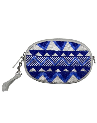 Shop Aspiga Blue Mariana Zig Zag Belt Bag In Wht/blue