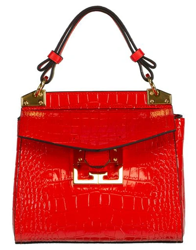Shop Givenchy Red Croco Mini Mystic Bag