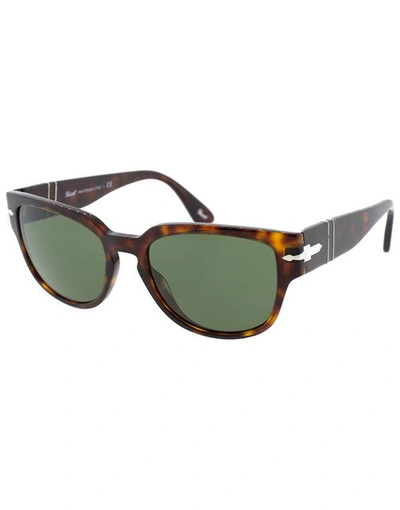 Shop Persol Havana And Green Acetate Sunglasses