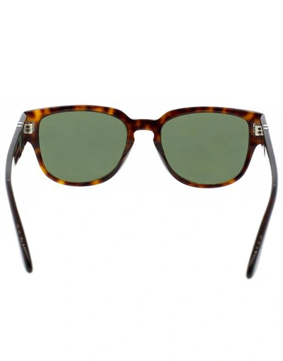 Shop Persol Havana And Green Acetate Sunglasses