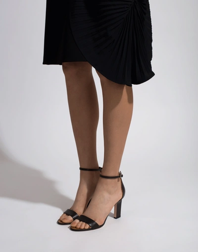 Shop Victoria Beckham Anna Sandal In Blk/kha