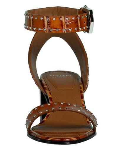 Shop Givenchy Elegant Studded Sandal In Cognac