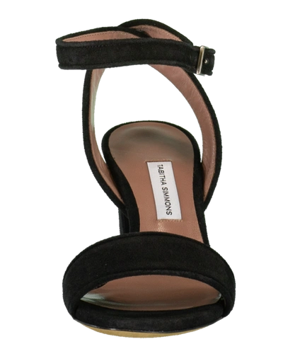 Shop Tabitha Simmons Leticia Suede Sandal In Black