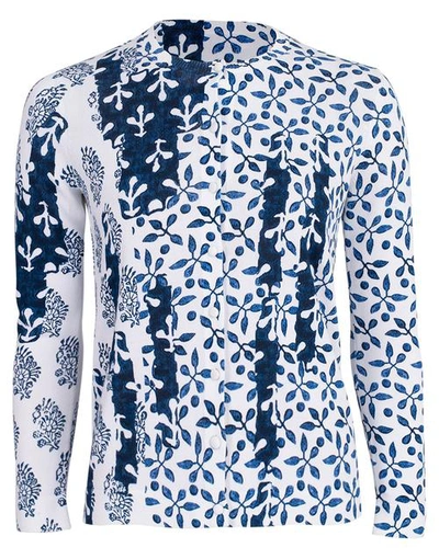 Shop Oscar De La Renta Patchwork Cardigan