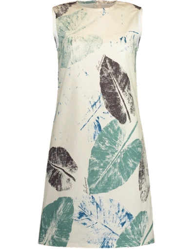 Shop Carolina Herrera Printed Mini Shift Dress In Ivory
