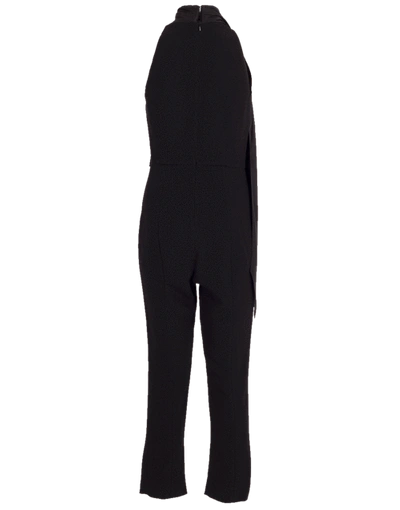 Shop Cushnie Sleeveless Fitted Cropped Jumpsuit In Black