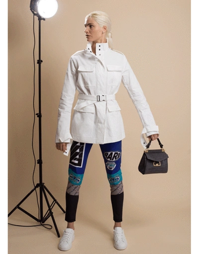 Shop Givenchy Sporty Print Legging In Blk/blu