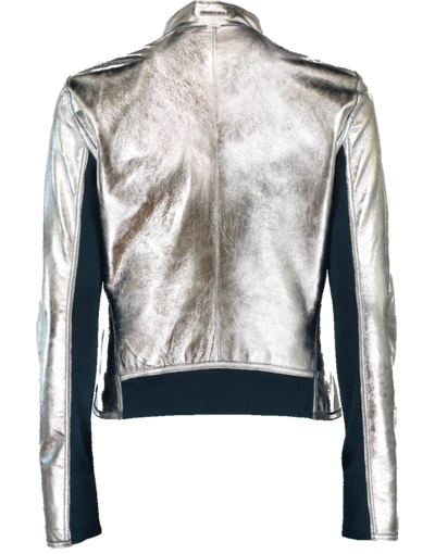 Shop Lamarque Chapin Leather Reverse Bomber Jacket