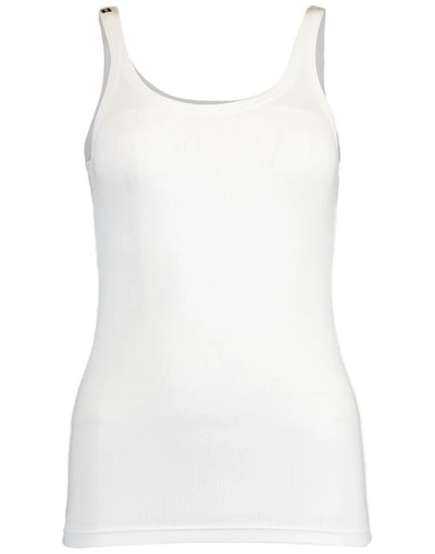 Shop Dolce & Gabbana White Cotton Tank