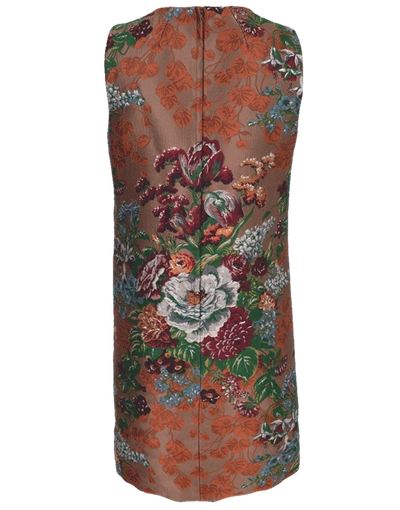 Shop Dolce & Gabbana Jacquard Floral Shift Dress