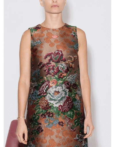 Shop Dolce & Gabbana Jacquard Floral Shift Dress