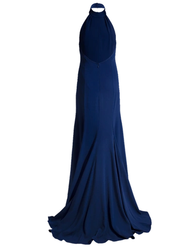 Stella Mccartney Meghan Navy Halterneck Gown