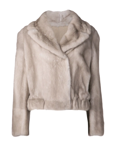 Shop Brunello Cucinelli Mink Cropped Coat