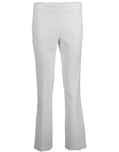 Shop Giambattista Valli Ivory Side Zip Trousers