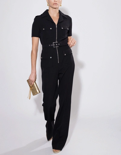 Shop Roland Mouret Axon Side Zip Wide Leg Pant