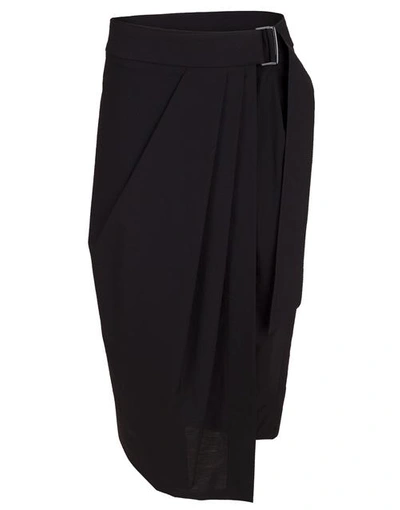 Shop Brunello Cucinelli Belted Crinkle Pleated Wrap Skirt In Black