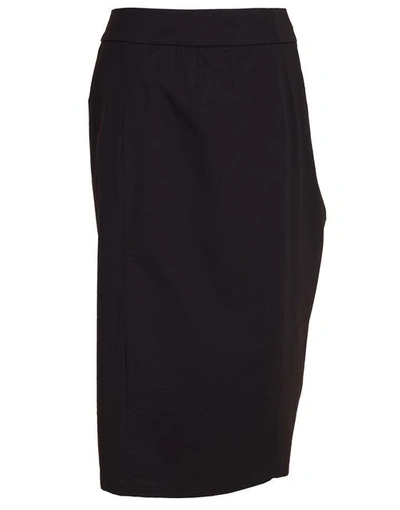 Shop Brunello Cucinelli Belted Crinkle Pleated Wrap Skirt In Black