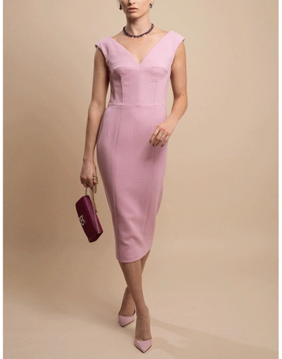 Shop Dolce & Gabbana Sleeveless Portrait V-neck Dress