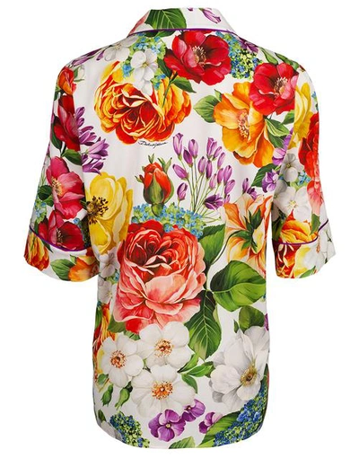 Shop Dolce & Gabbana Floral Print Loose Mensy Shirt
