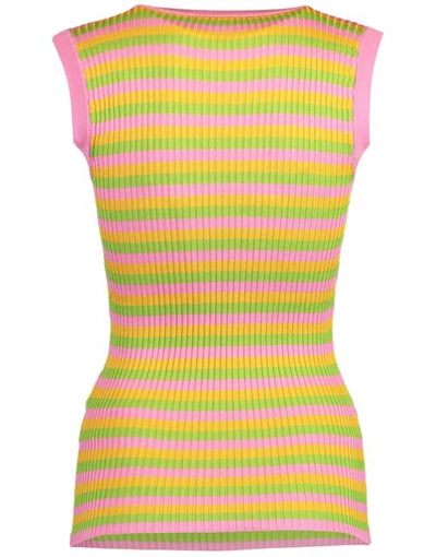 Shop Dolce & Gabbana Striped Ribbed Racerback Tank