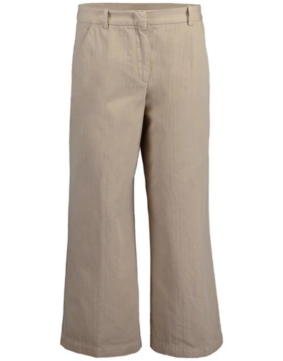 Shop Aspesi Cotton Linen Cropped Pant