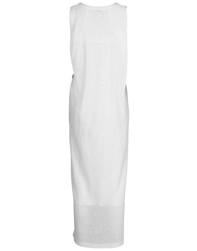 Shop Brunello Cucinelli Cape Back Belted Paillette Dress In White